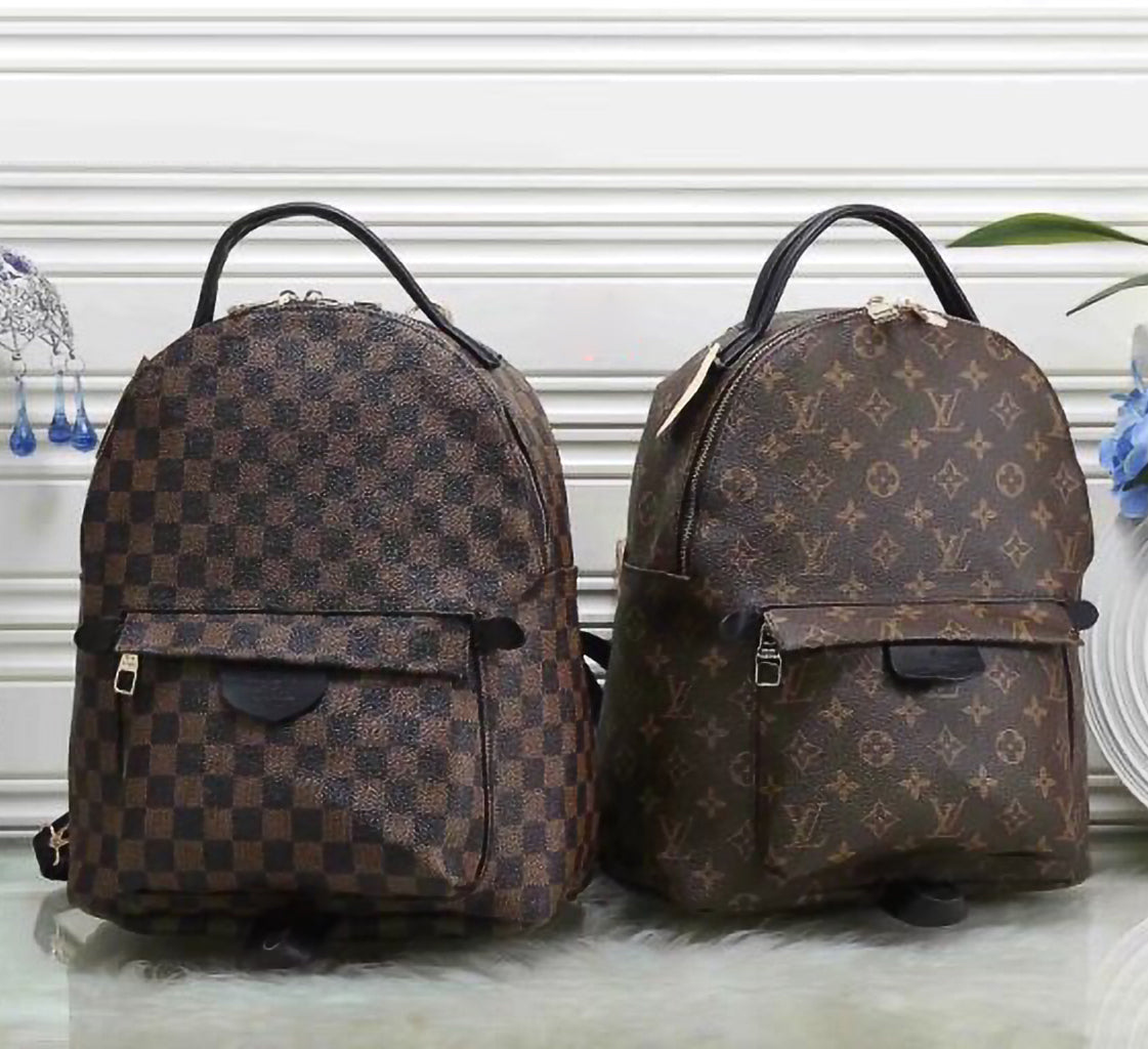 Louis Vuitton LV Fashion Leather Backpack Bookbag Shoulder Bag