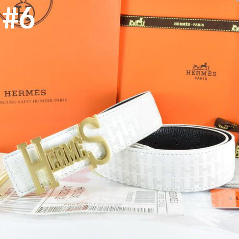 Hermes Popular Woman Men Fashion Smooth Buckle Embossing Leather