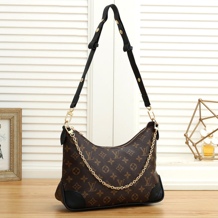 Louis Vuitton LV Women Fashion Leather Chain Satchel Crossbody Shoulder Bag