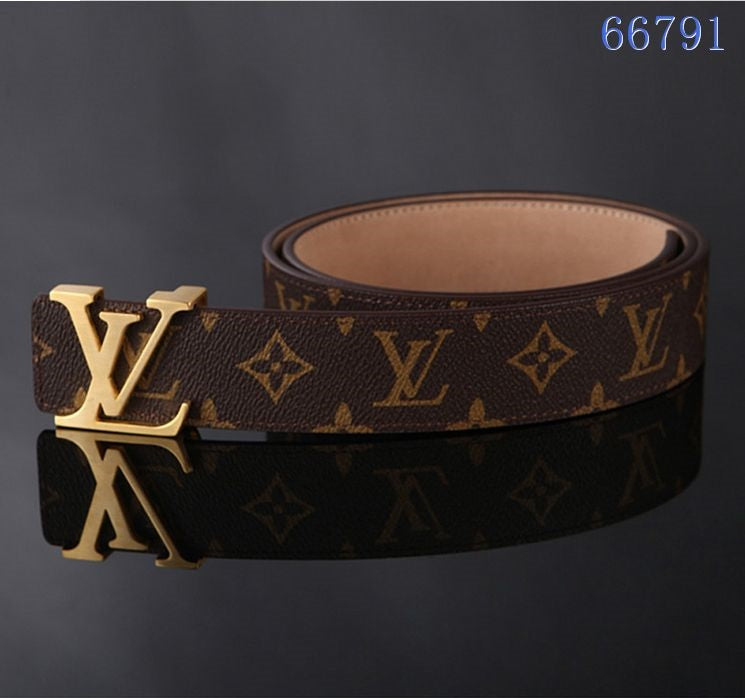 Louis Vuitton LV Woman Men Fashion Smooth Buckle Belt Leather Belt Skin Belts