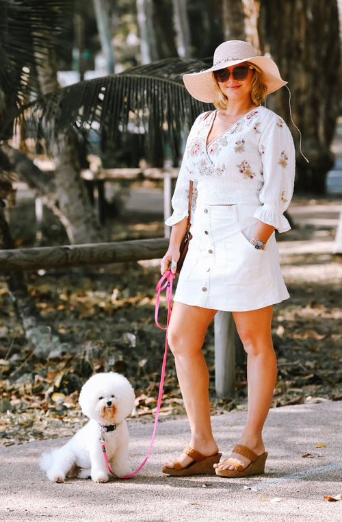 White Wash Denim Skirt