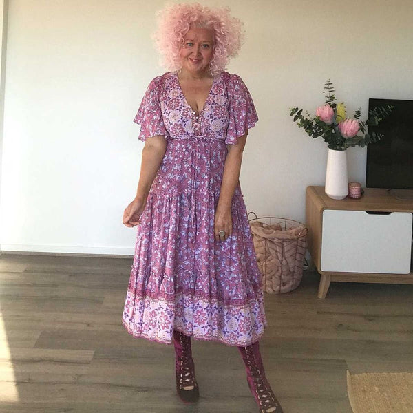 Kerry King Gee Wears Tonketti's Mumbi Pink Nicki Midi