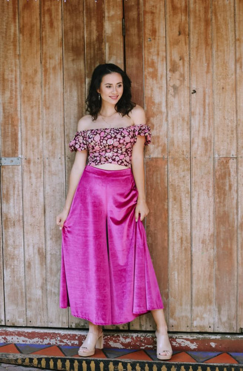 Pink Velveteen Cher Pants