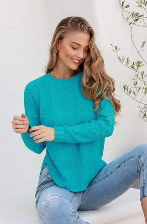 Textured Jumper Teal