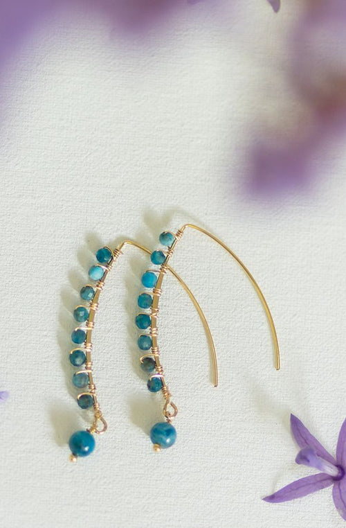 Turquoise Long Hook Earrings