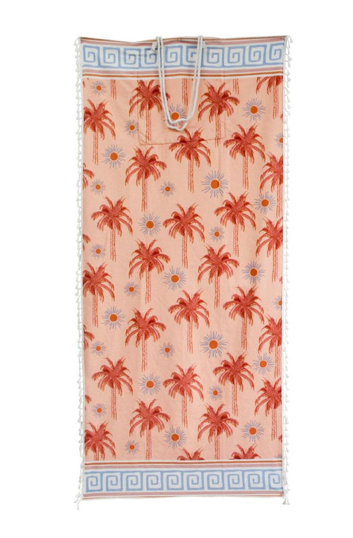 Beach Towel in Bag Palms