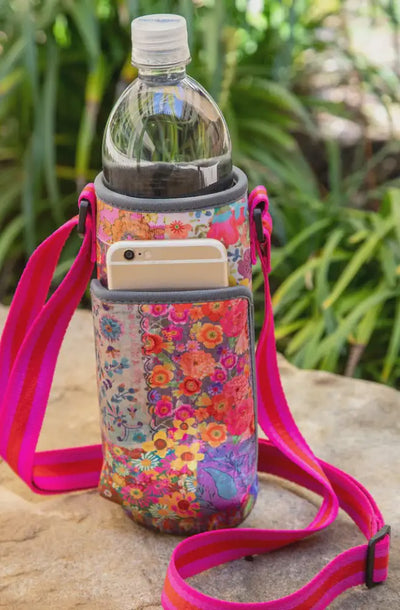 Water Bottle Carrier Pink Patchwork CZ113