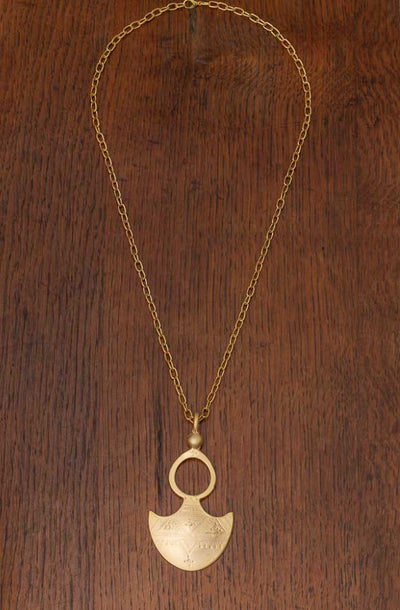 Gold Ankh Medallion Necklace