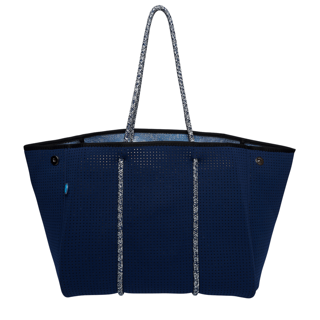 Bondi Beach Bag (Navy/Beach Print) - $109 | CHUCHKA Australia - Chuchka