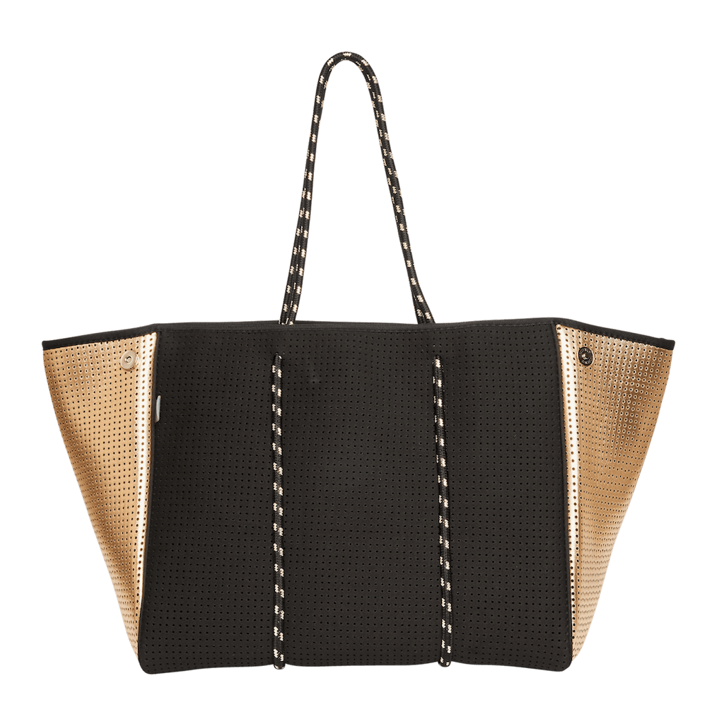 gold tote handbag