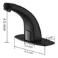 Touchless Bathroom Faucet with Deckplate & Drain Black - buyfaucet.com
