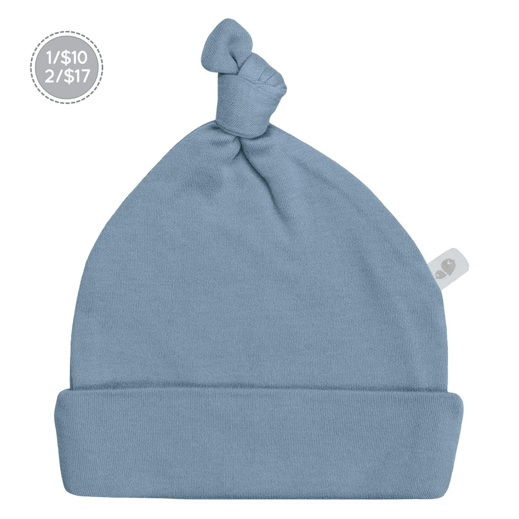 Bonnet Pour Bebe En Bambou Bleu Acier Perlimpinpin