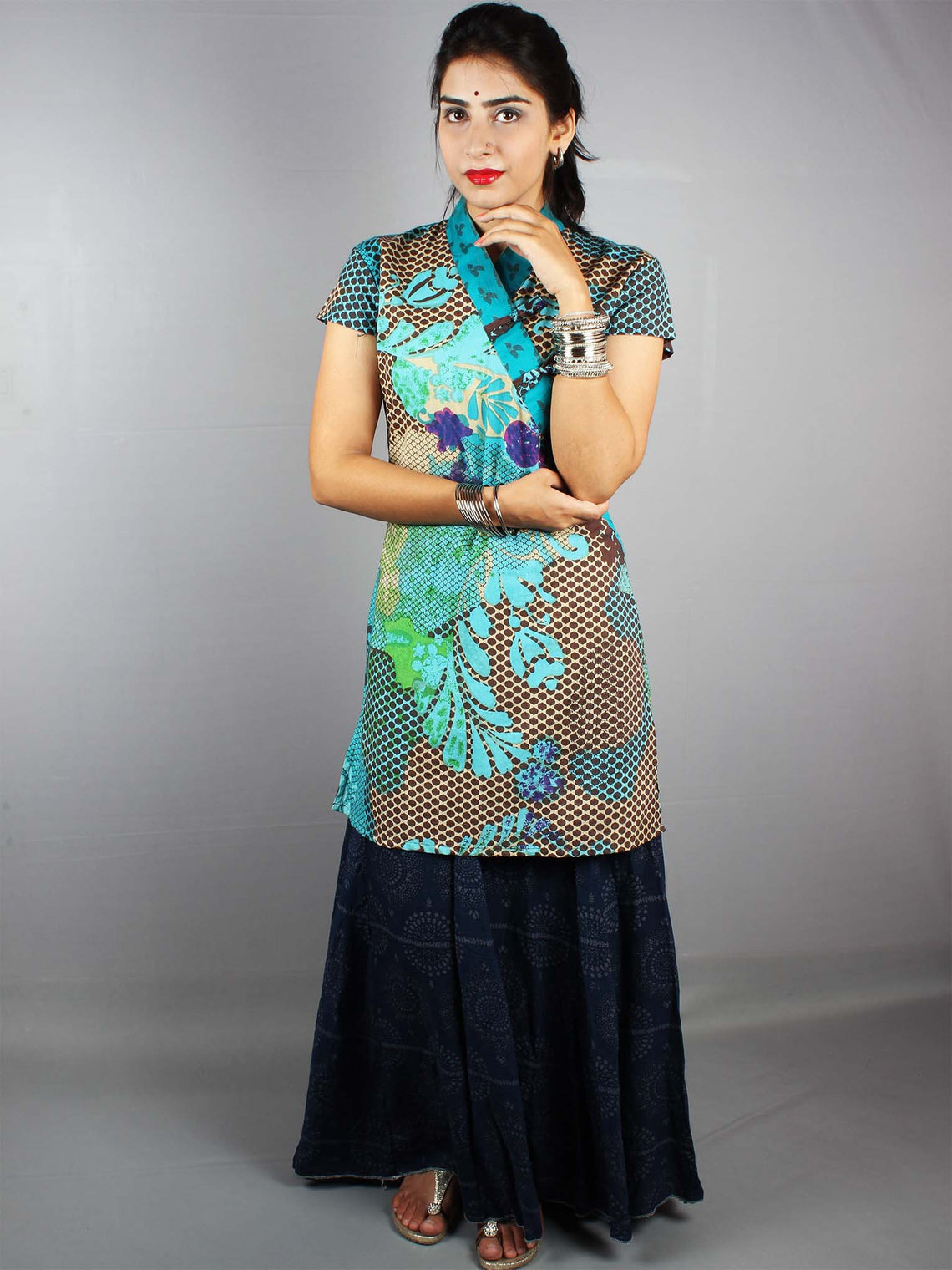 Multi Color Block Printed Kurti- K0517001 – InduBindu