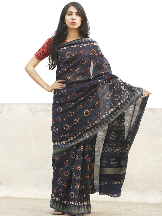 Kanjivaram Soft Silk Saree- Black & Maroon – My Clothing Treasure