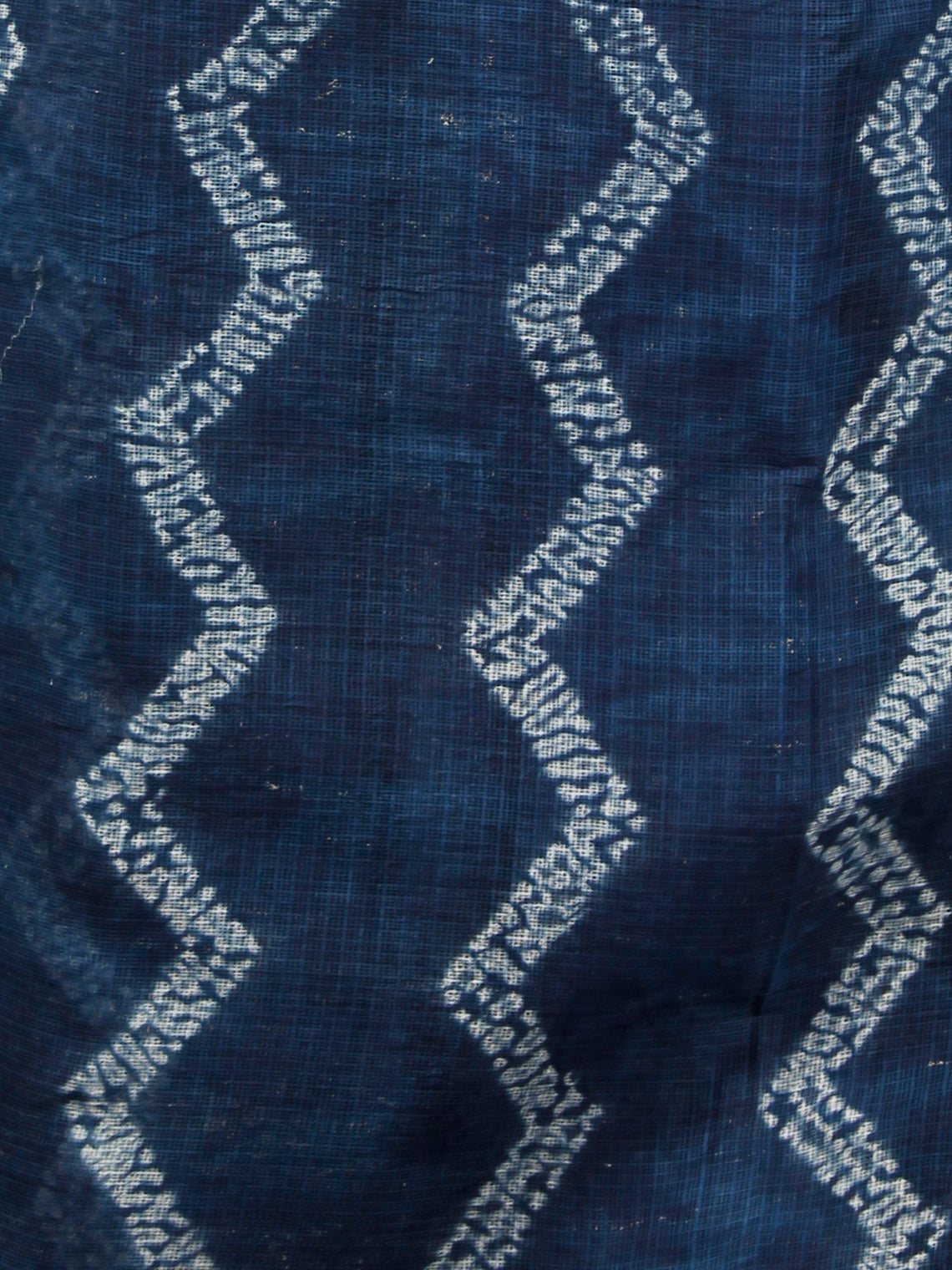 Indigo Ivory Hand Shibori Dyed Kota Doria Saree in Natural Colors - S0 ...