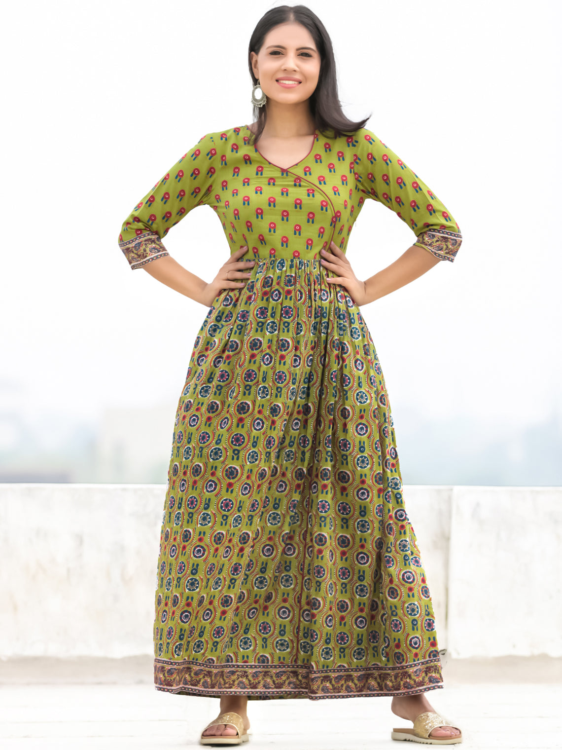 Gulzar Ambar Angrakha Dress - D02F2571 – InduBindu