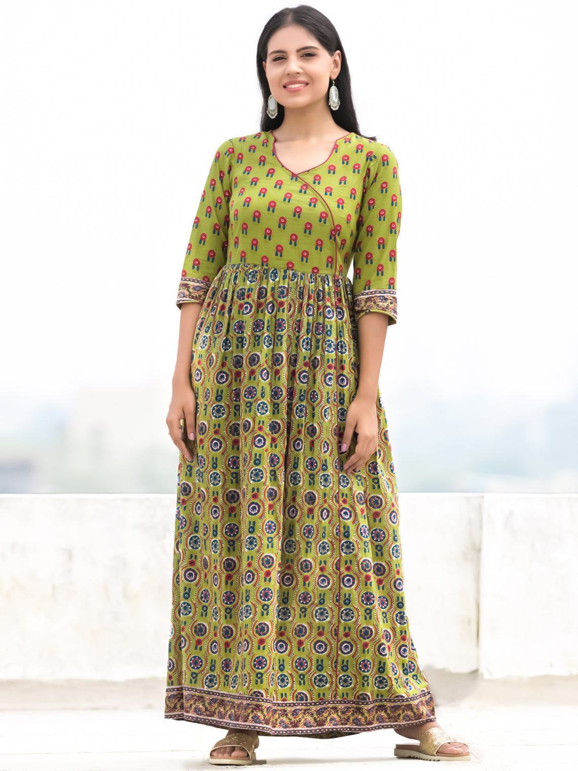 Gulzar Ambar Angrakha Dress - D02F2571 – InduBindu