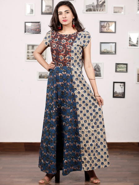 STYLO COLLARGE - Hand Block Printed Cotton Long Dress - D224F1304 ...