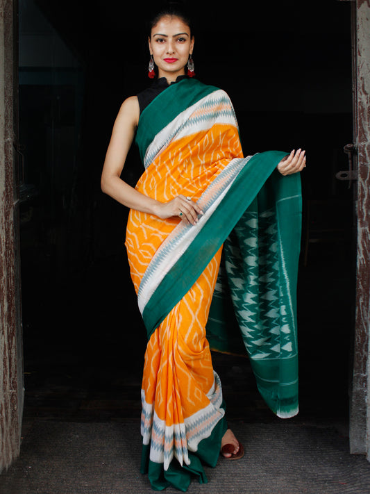 Handloom Pochampally Ikat Cotton Saree 10045535 – Avishya.com