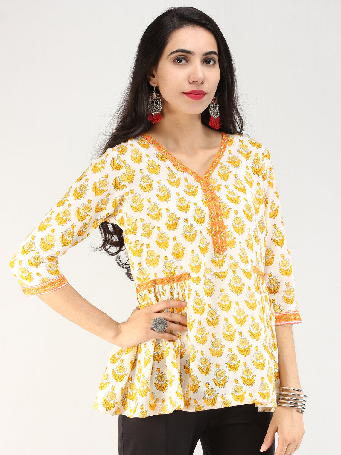 Rangrez Diwa - Cotton Top - T76F2173 – InduBindu