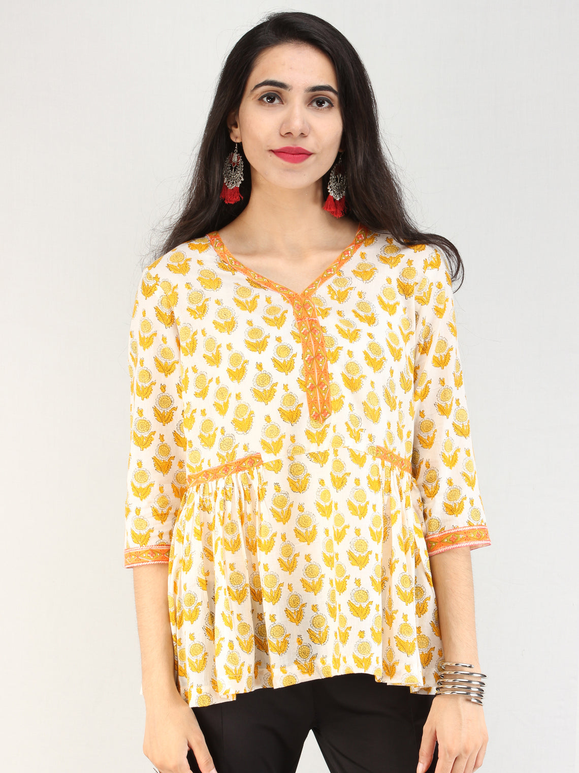 Rangrez Diwa - Cotton Top - T76F2173 – InduBindu