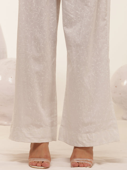 White churidar pants by Gulaal