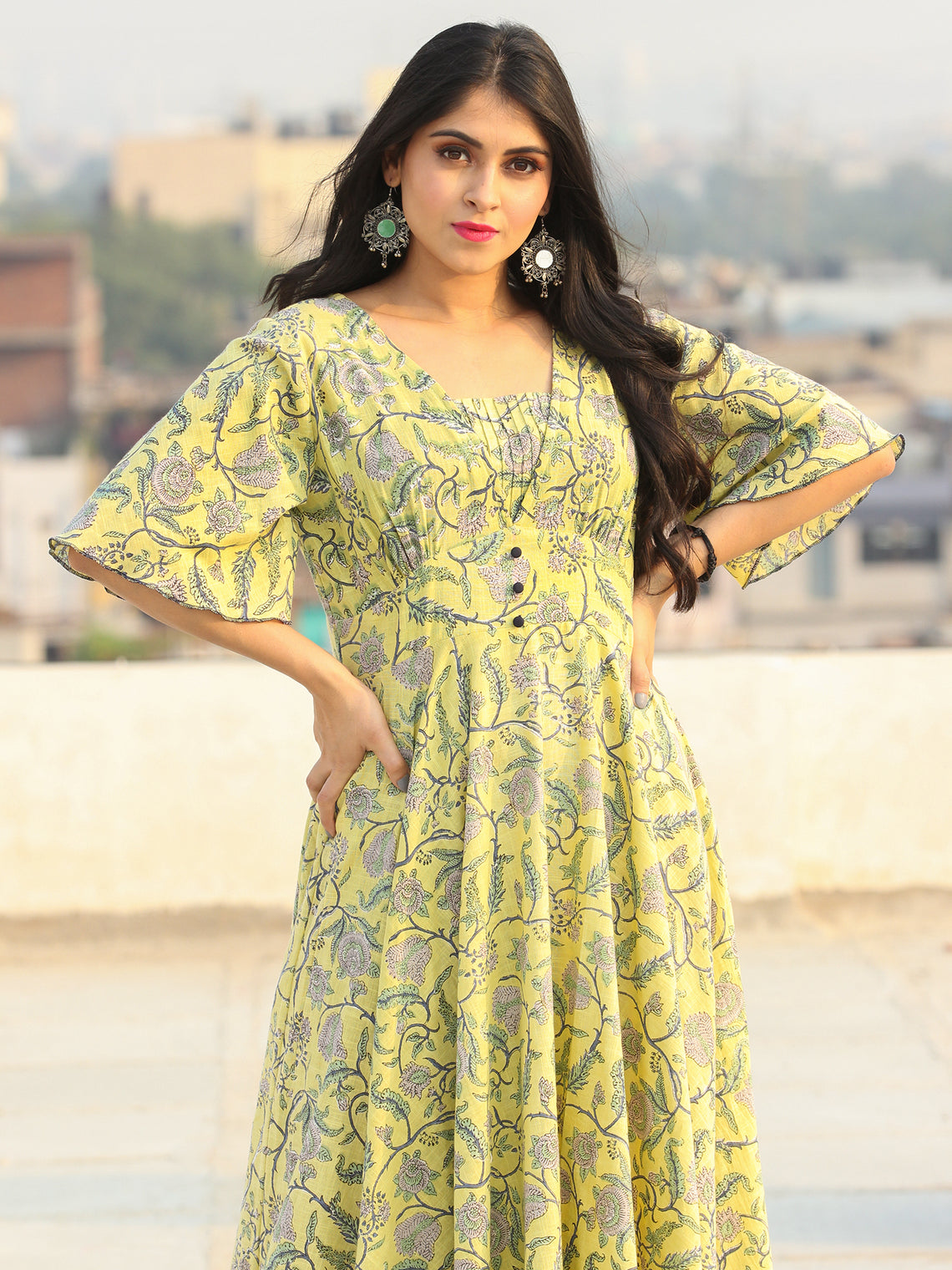 Gulzar Johi - Urave Cut Long Dress With Deep Back - D461F2286 – InduBindu