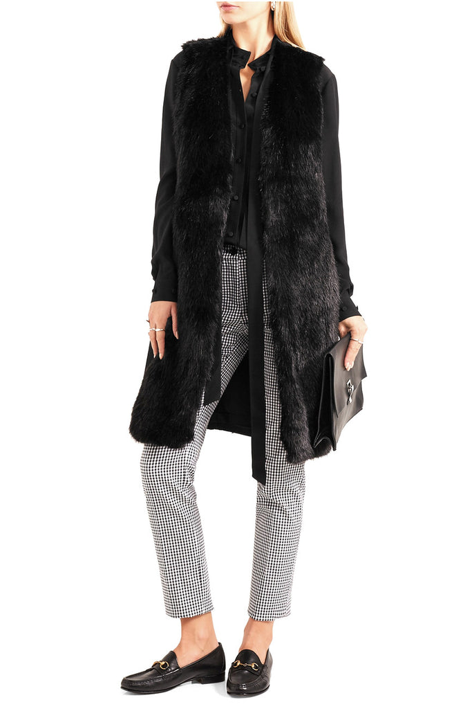 Michael Michael Kors Black Faux Fur and 