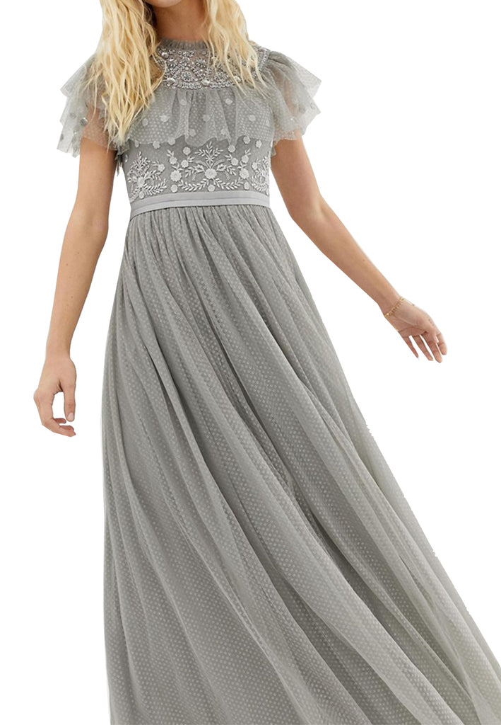 scarlett embellished tulle maxi dress