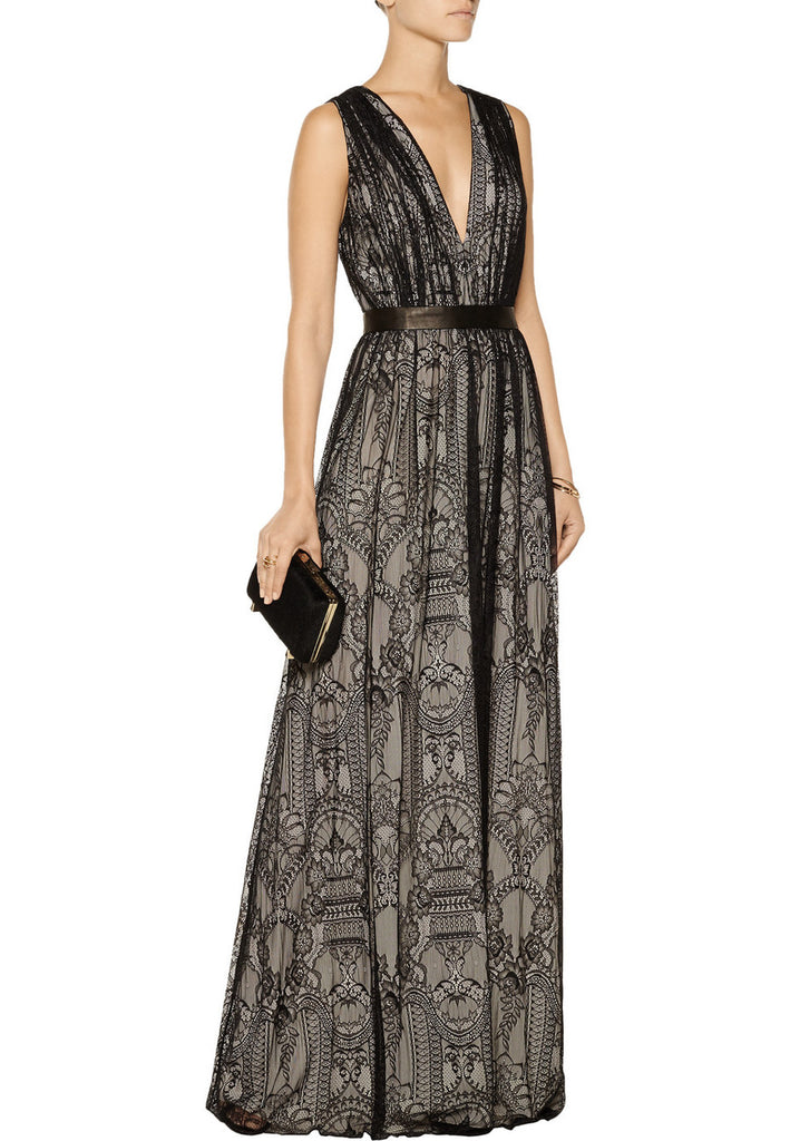 alice and olivia black gown