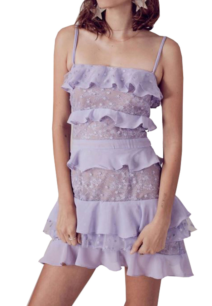 for love and lemons purple lace dress