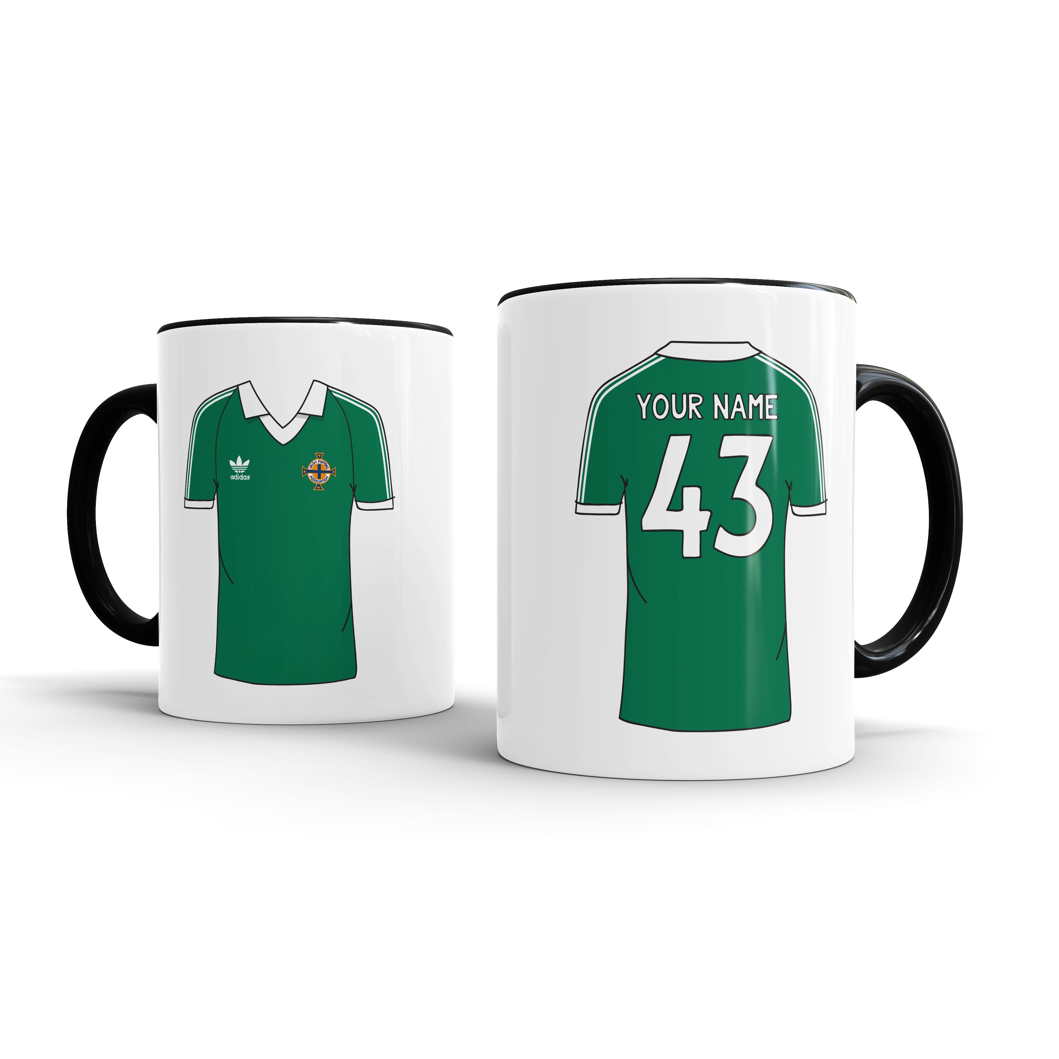 personalised northern ireland football shirts