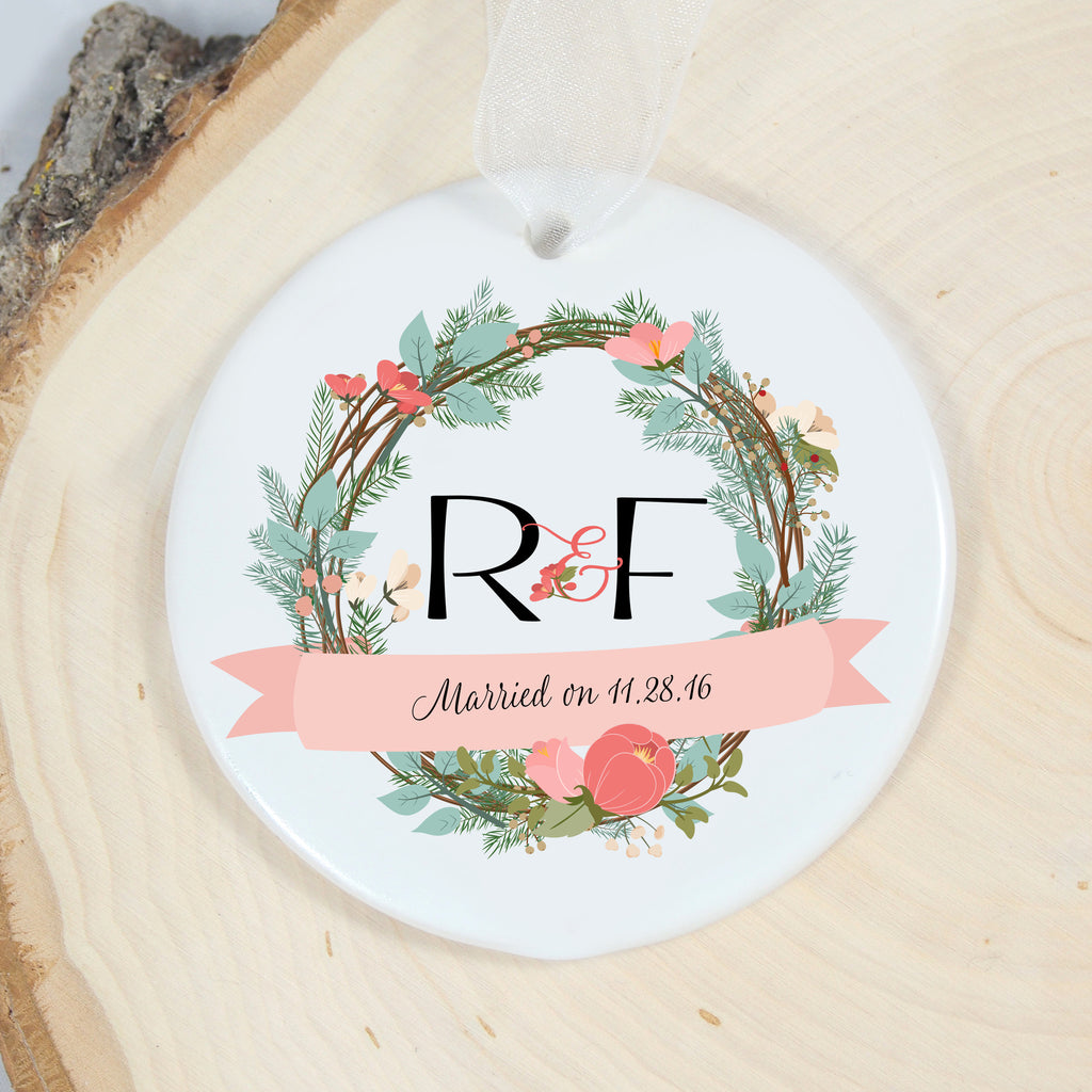 personalized just married ornament