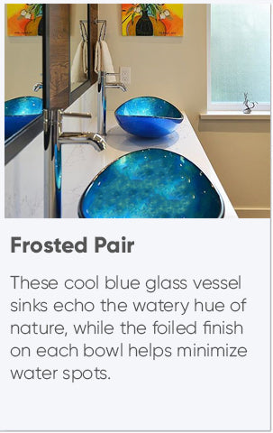 Blue Foiled Slipper Glass Vessel; TIG-S132-8031