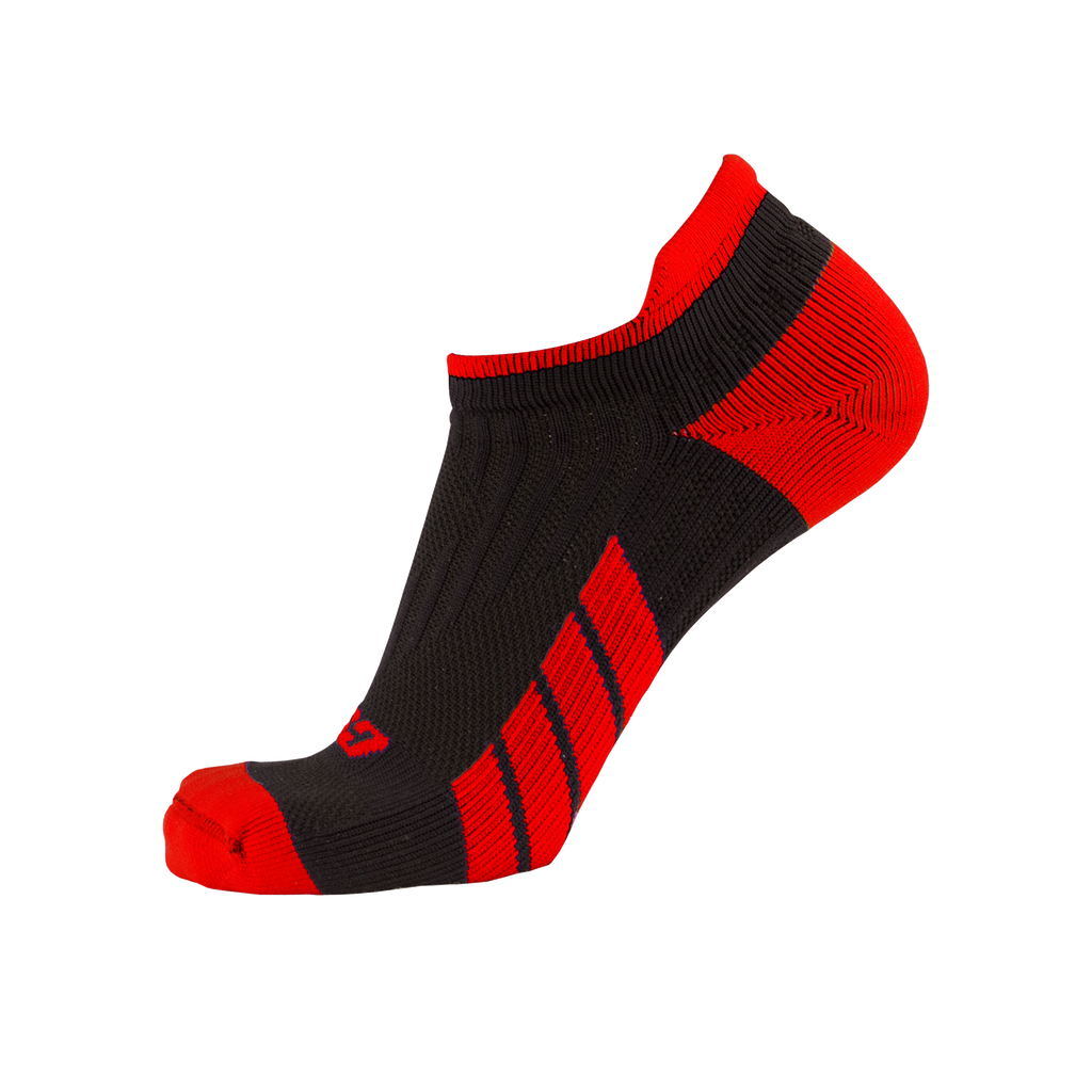 CSX X100 Low Cut Ankle Socks PRO Red On Black Compressio