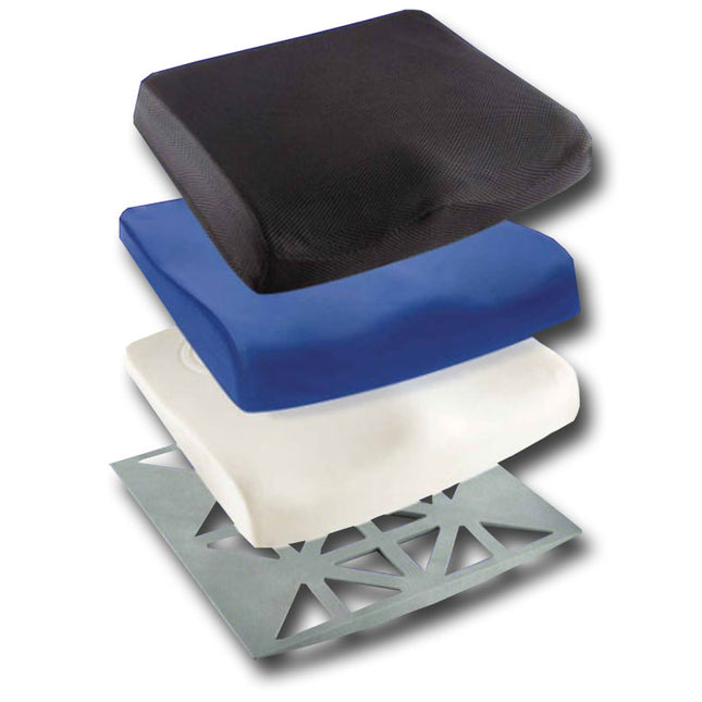 PCP 6239-BL Orthopedic Seat Cushion with Removable Coccyx Pad, Black