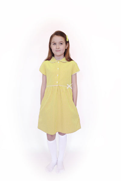 Pure Cotton Gingham School Summer Dress - 5 COLOURS AVAILABLE ...