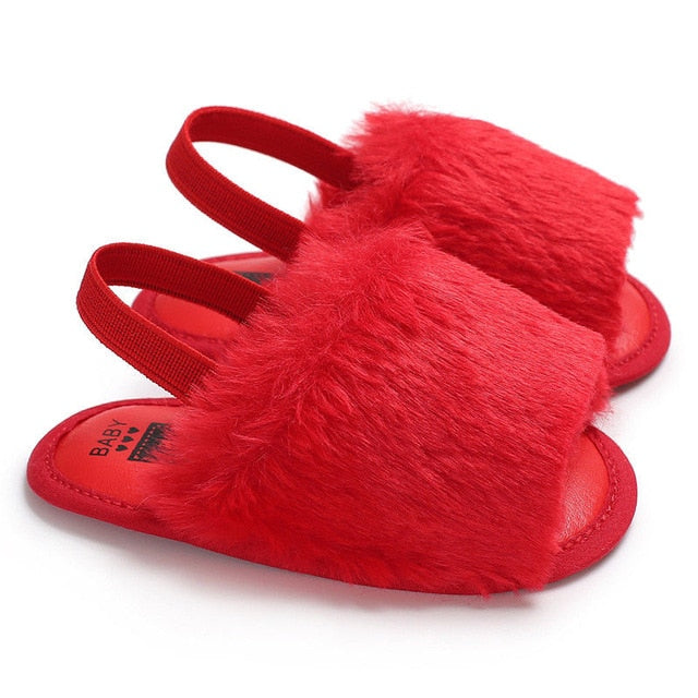 furry flip flop