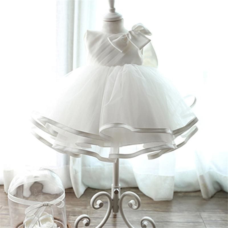 white baptism dress