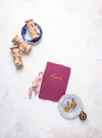 Blush Silk Twine by The Lesser Bear Vow Book and Silk Ribbon