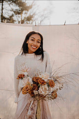 Fall Micro Wedding Shoot with Roses and Dried Florals by Bear Roots Floral, Grace E. Jones and The Lesser Bear