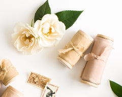 Silk Ribbon Spools by The Lesser Bear Styled by Auburn and Ivory and Photographed by Maria Siriano