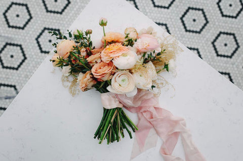 Layer Silk Ribbon by The Lesser Bear, Bouquet by Bear Roots and Photo by Derks Works