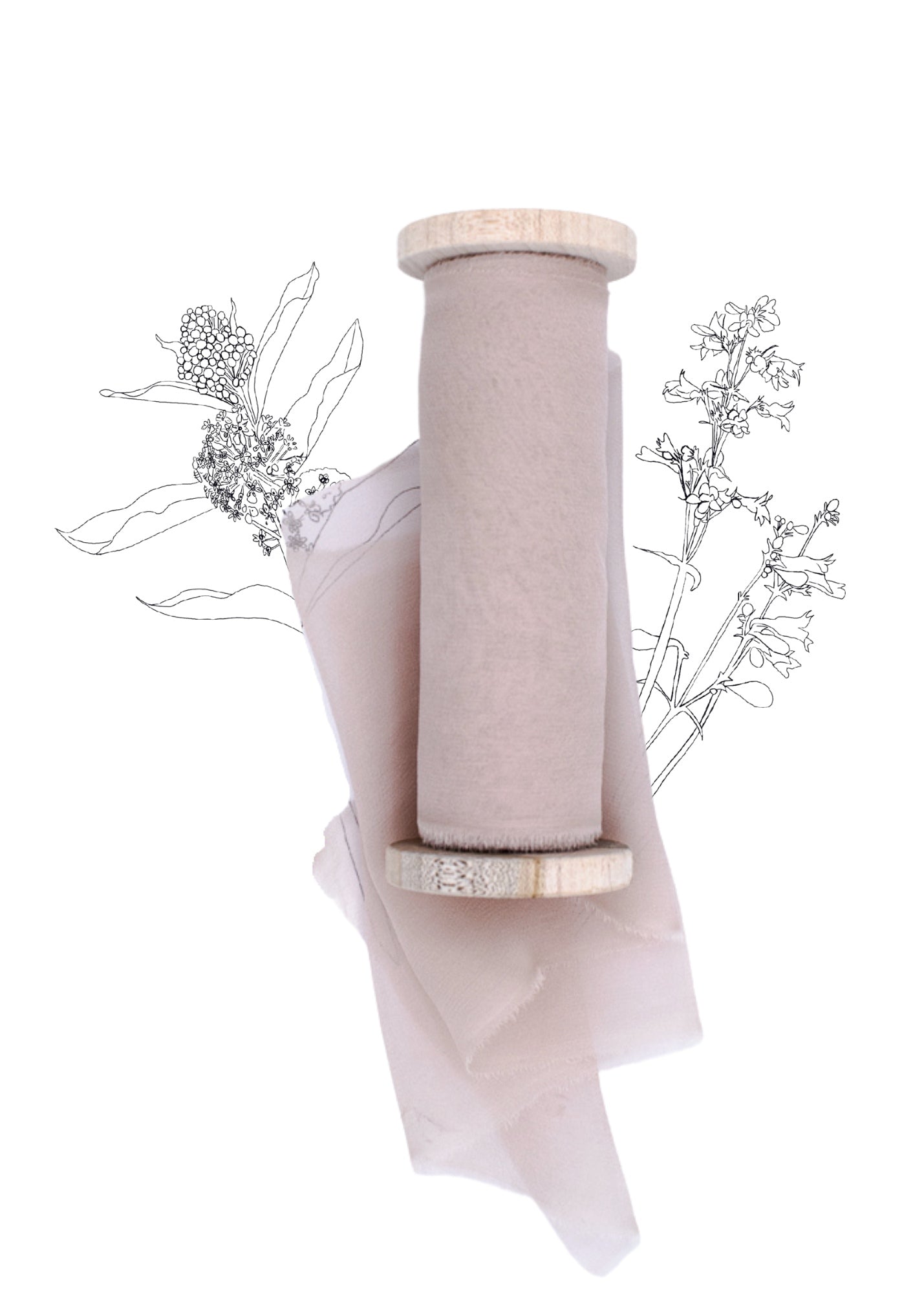 Champagne Silk Ribbon in Gauze