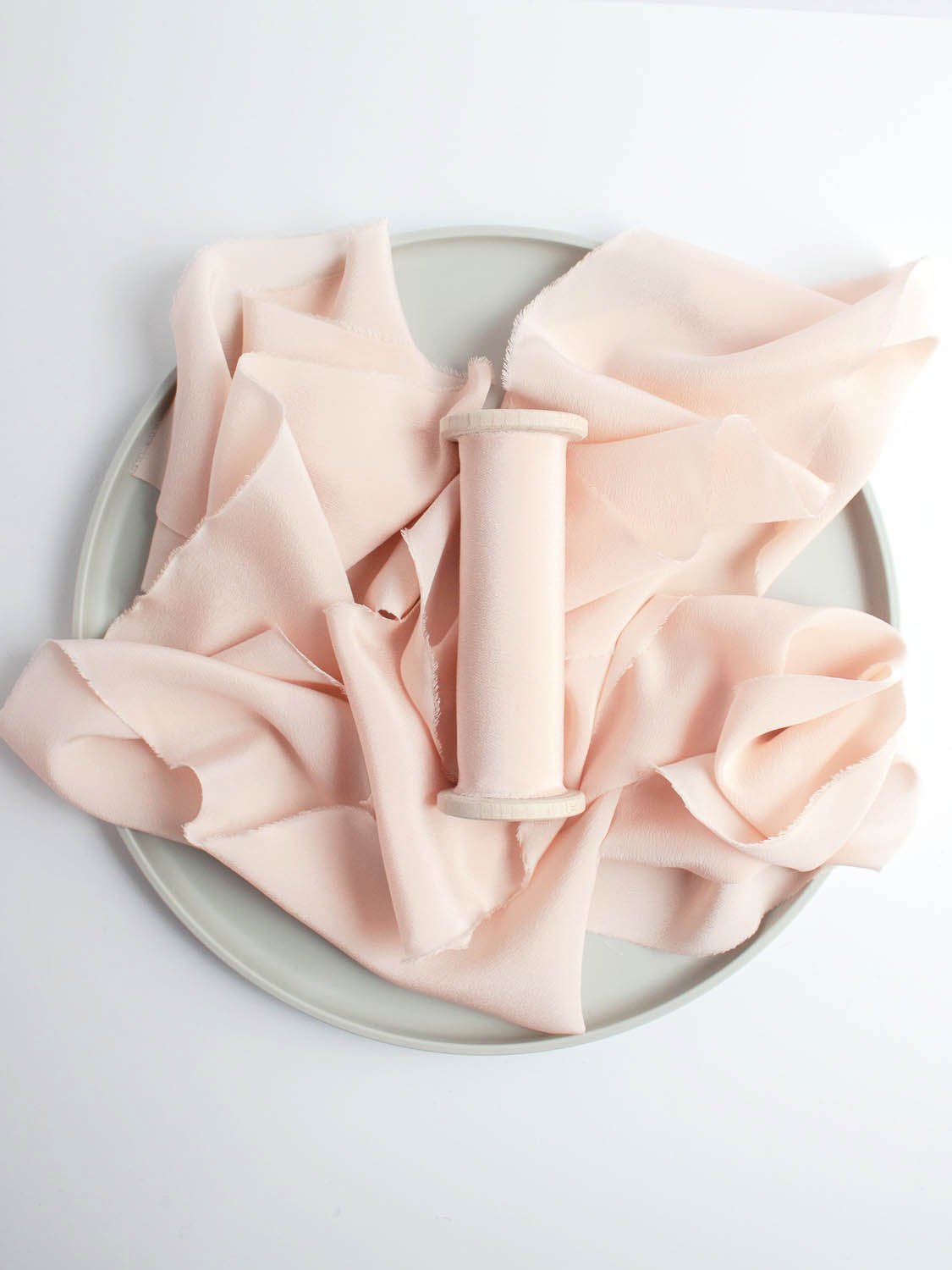 Vintage Rose Crepe de Chine Silk Ribbon - The Lesser Bear