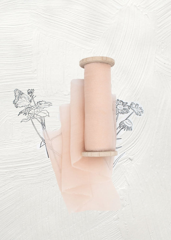 Silk Closed Edge Ribbon in Blush Pink – thenaturalpapercompany