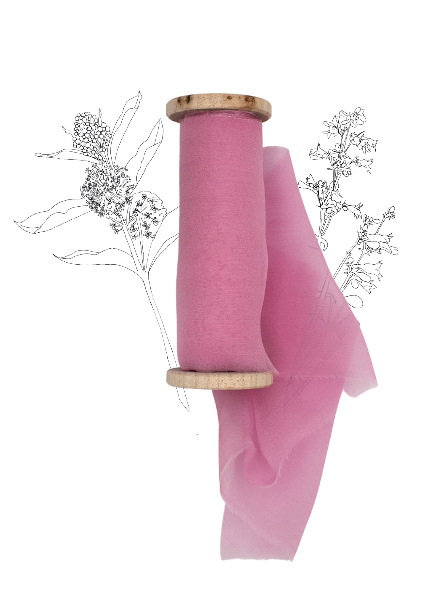 Raspberry Pink Velvet Ribbon – Nettle + Silk