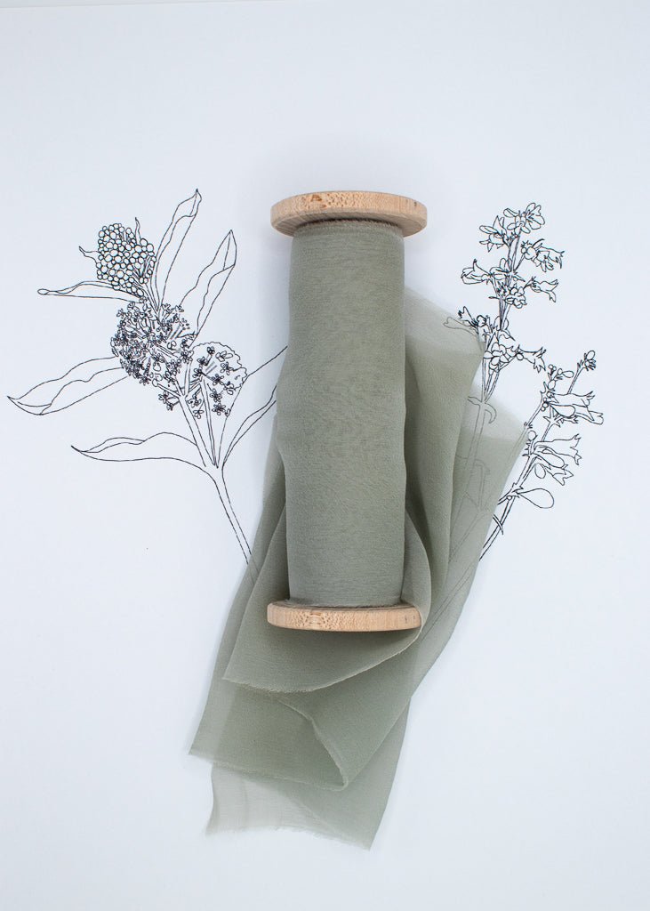 Champagne Gauze Silk Ribbon - The Lesser Bear