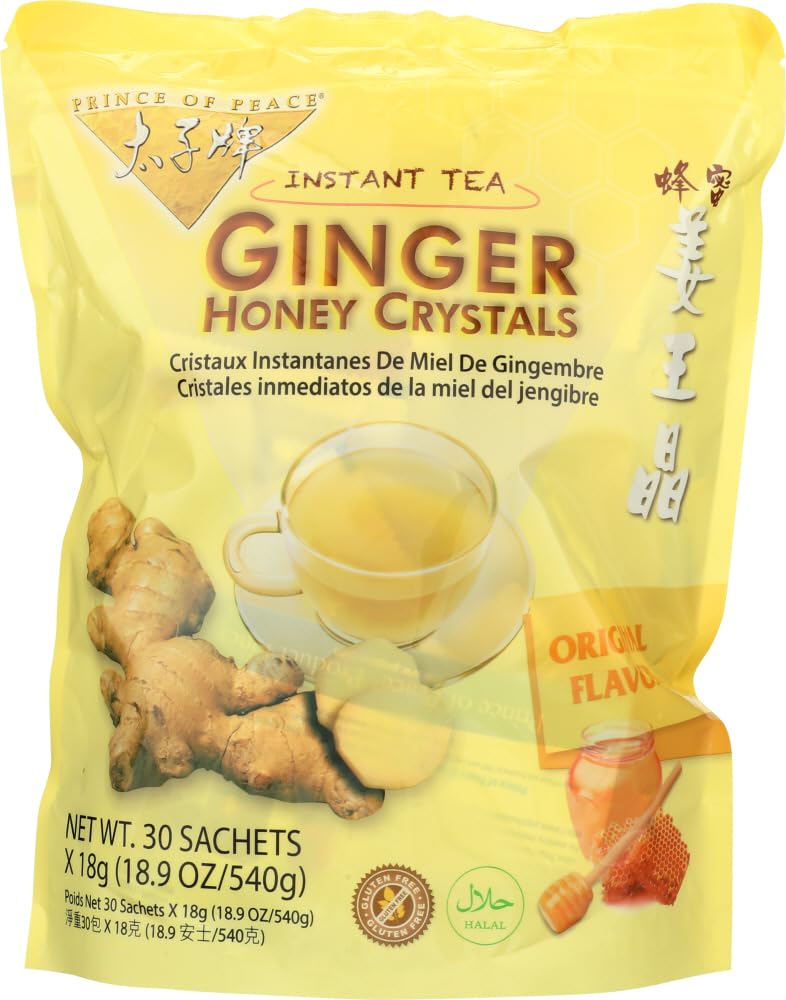 Prince Of Peace Lemon Ginger Honey Crystals - 30 Count