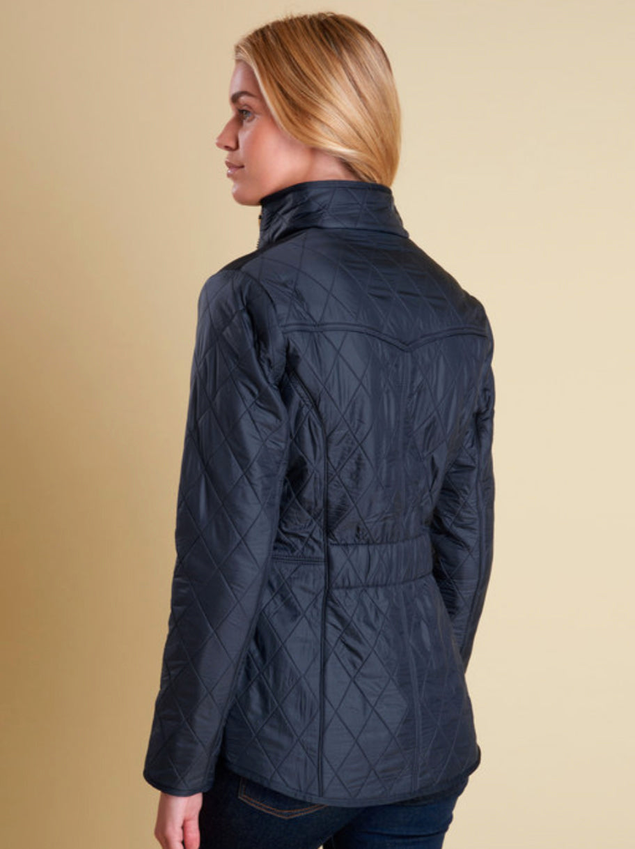 barbour cavalry quilted jacket navy